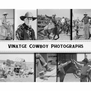 Wild West Cowboy Photograph Images / Digital Download / Commercial Use / Vintage Clipart