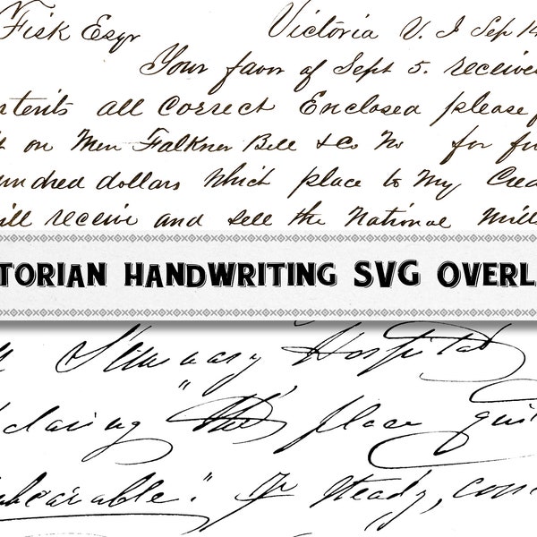 Victorian Handwriting Font Etsy