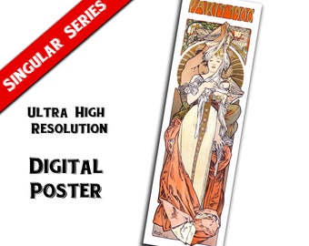 Paris 1900 Mucha Advertising Poster Download / Ultra High Resolution  / Commercial Print Use