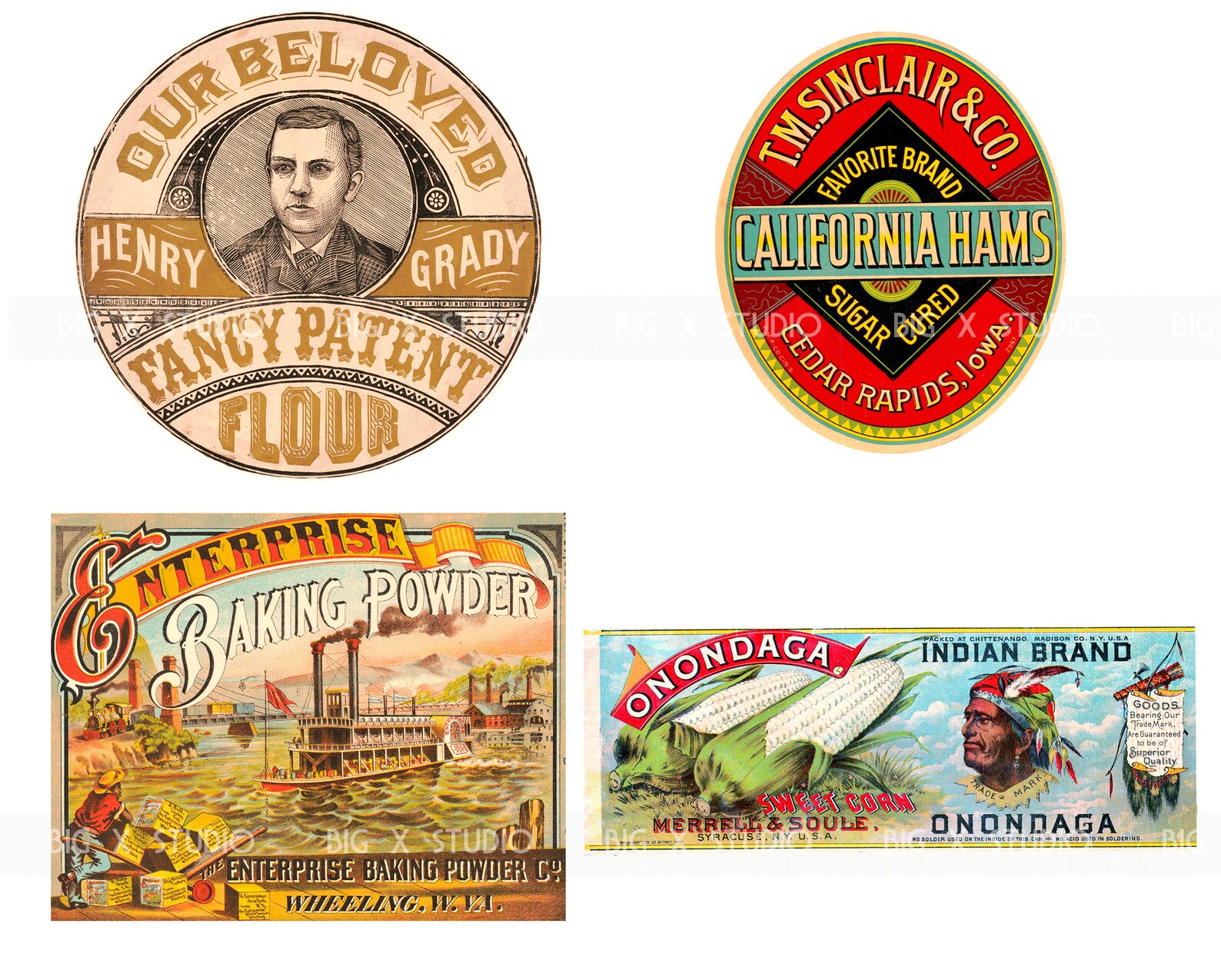 Vintage Food Label Images Set 3 Digital Download Etsy