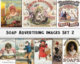 Vintage Soap Images Set 2 / Digital Download / Commercial Use / Clipart