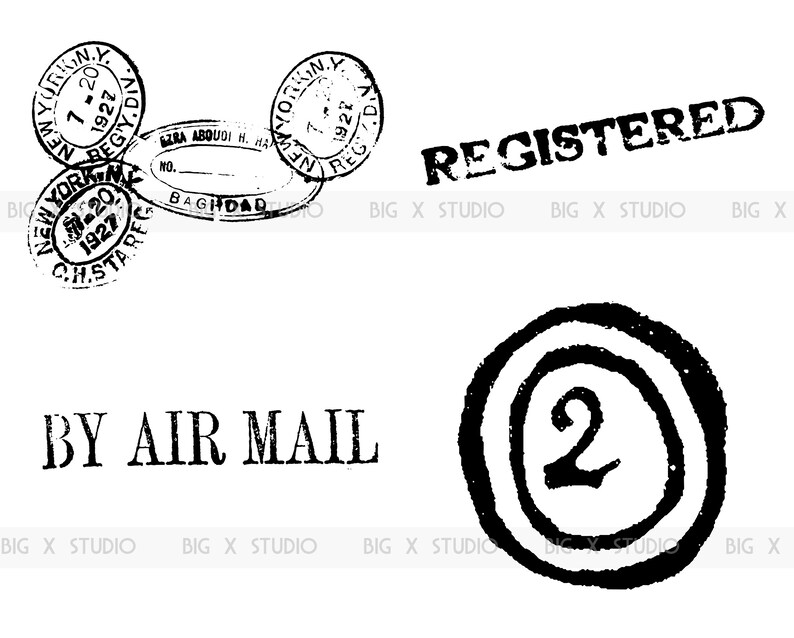 Vintage Distressed Postmark SVG Images / Digital Download / - Etsy