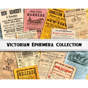 Enorme raccolta di immagini effimere vittoriane/download digitale/uso commerciale/pubblicità vittoriana