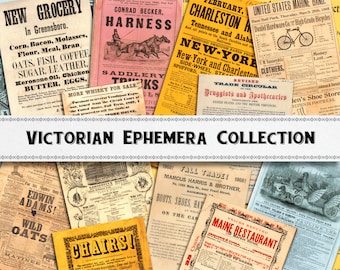 Huge Collection of Victorian Ephemera Images / Digital Download / Commercial Use / Victorian Advertising
