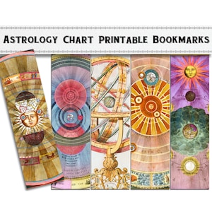 Thème astrologie Signets imprimables / Téléchargement numérique / Cadeau astrologique / Party Favors