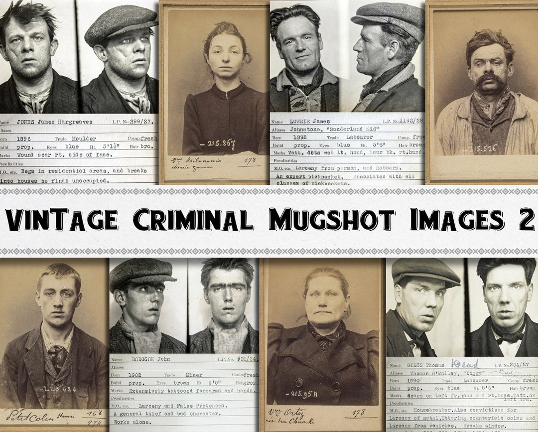Vintage Criminal Mugshot Photographs Set 2 / Digital Download - Etsy