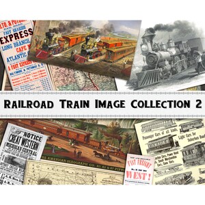 Railroad and Train Images Set 2 / Rail Ephemera / Commercial Use / Digital Download