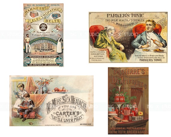 Vintage Medicine Advertising Images / Digital Download