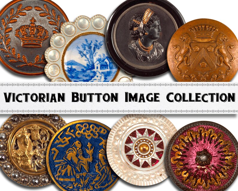 Ornate Victorian Button Images / Digital Download / Commercial | Etsy