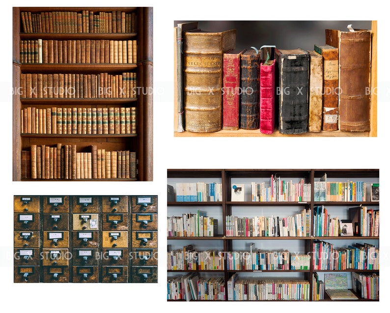 Library Book Bookcase Images / Digital Download / Commercial Use ...
