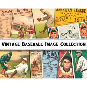 Collezione di immagini di baseball vintage / Download digitale / Uso commerciale / Clipart