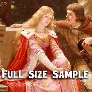 Medeltida riddare och prinsessa målade bilder / Digital nedladdning / Kommersiell användning / Clipart bild 8