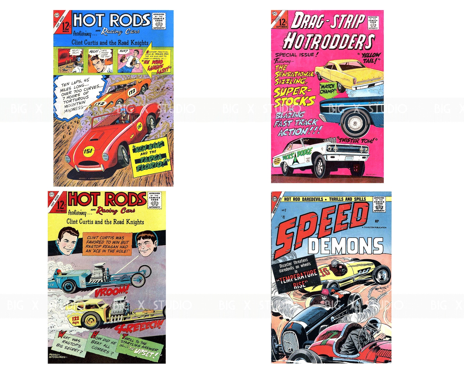 Vintage Racing Car Comic Cover Images / Digital Download / Commercial ...