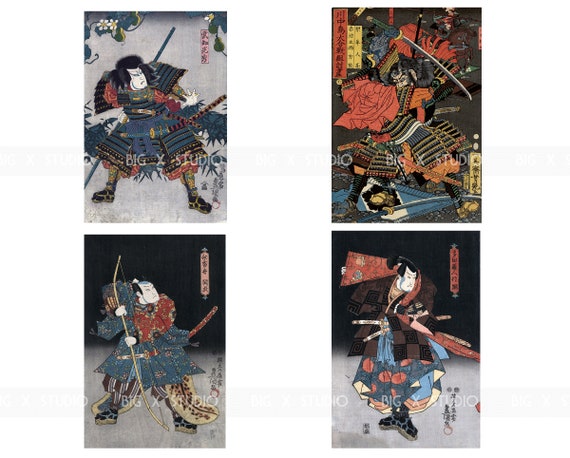 Vintage Japanese Samurai Warrior Images / Digital Download
