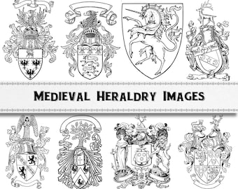 Middeleeuwse heraldiek/wapenschild/SVG-afbeeldingen/digitale download/commercieel gebruik/ridderpantser