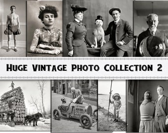 Huge Vintage Photograph Collection #2 / Digital Download / Commercial Use / Vintage Clipart Printables