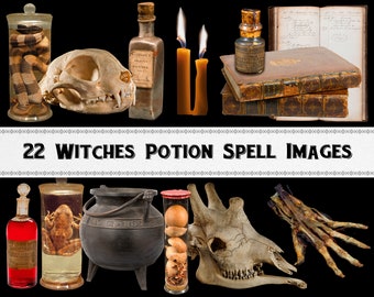 Witches Potion Spell Ingredient Images / Digital Download / Commercial Use / Clipart