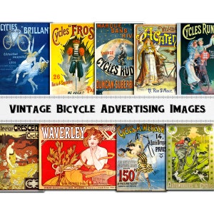Vintage Fahrrad Werbung Bilder / Digital Download / Kommerzielle Nutzung / Radfahren Clipart