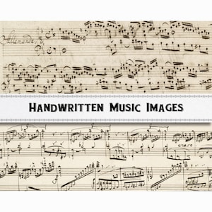 Handgeschriebene Musikbilder, kommerzielle Nutzung, digitaler Download, Bach Beethoven Mozart Clipart