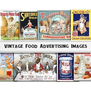 Vintage Lebensmittel Werbung Bilder / Digitaler Download / Kommerzielle Nutzung / Clipart DIY