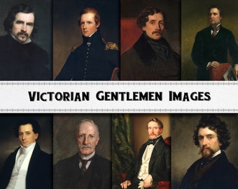 Gemälde viktorianischer Herren / Digitaler Download / Hohe Auflösung / Kommerzielle Nutzung / Clipart
