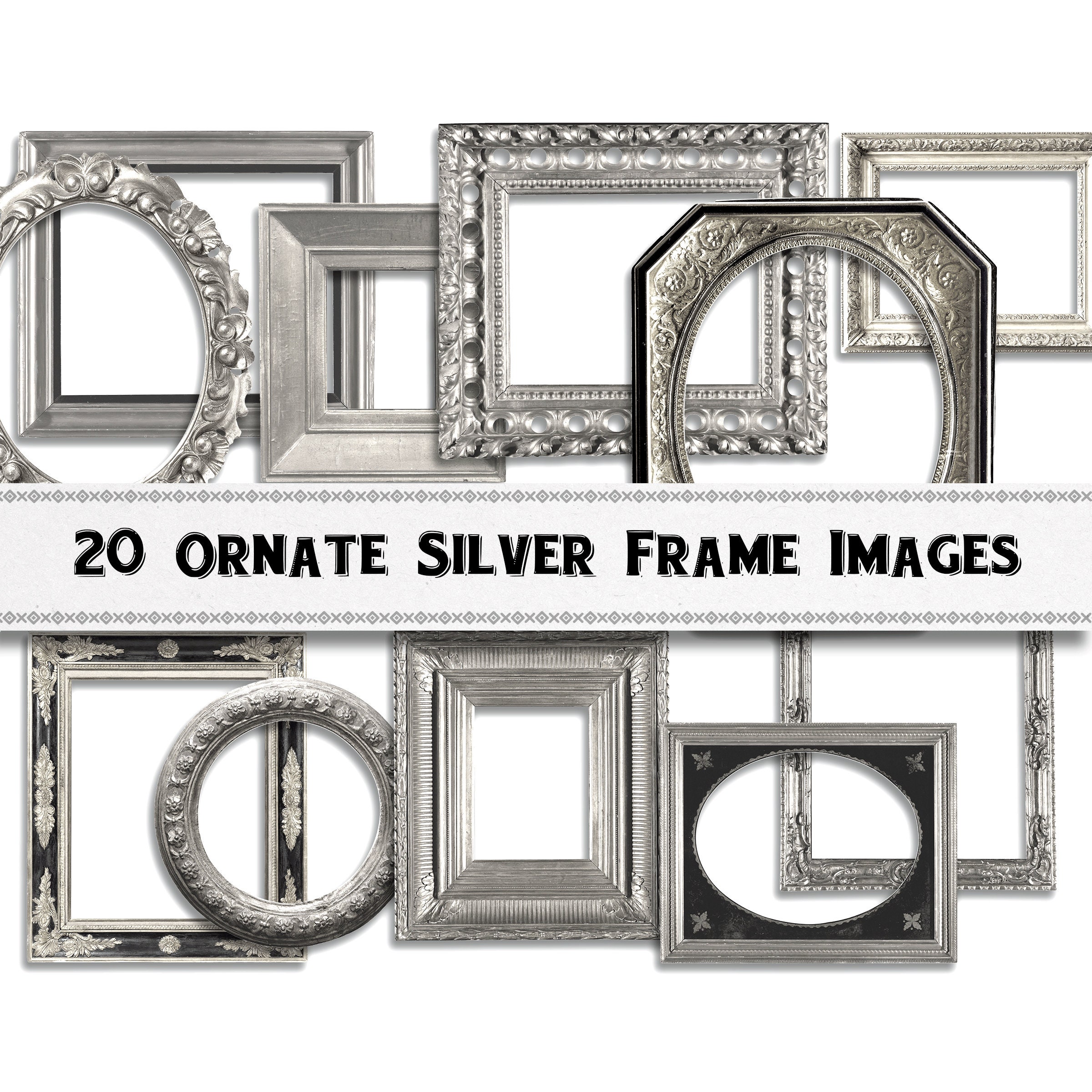 6x10 Frame Silver Ornate Antique Solid Complete Wood Picture Frame with UV  Acrylic, Foam Board Backing, & Hardware - Bed Bath & Beyond - 38740305