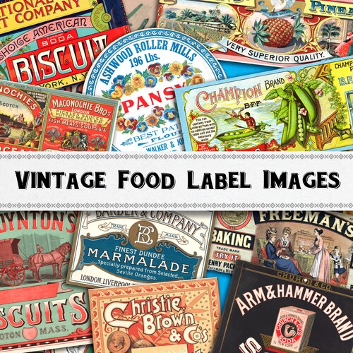Vintage Food Label Images Set 2 / Digital Download / - Etsy