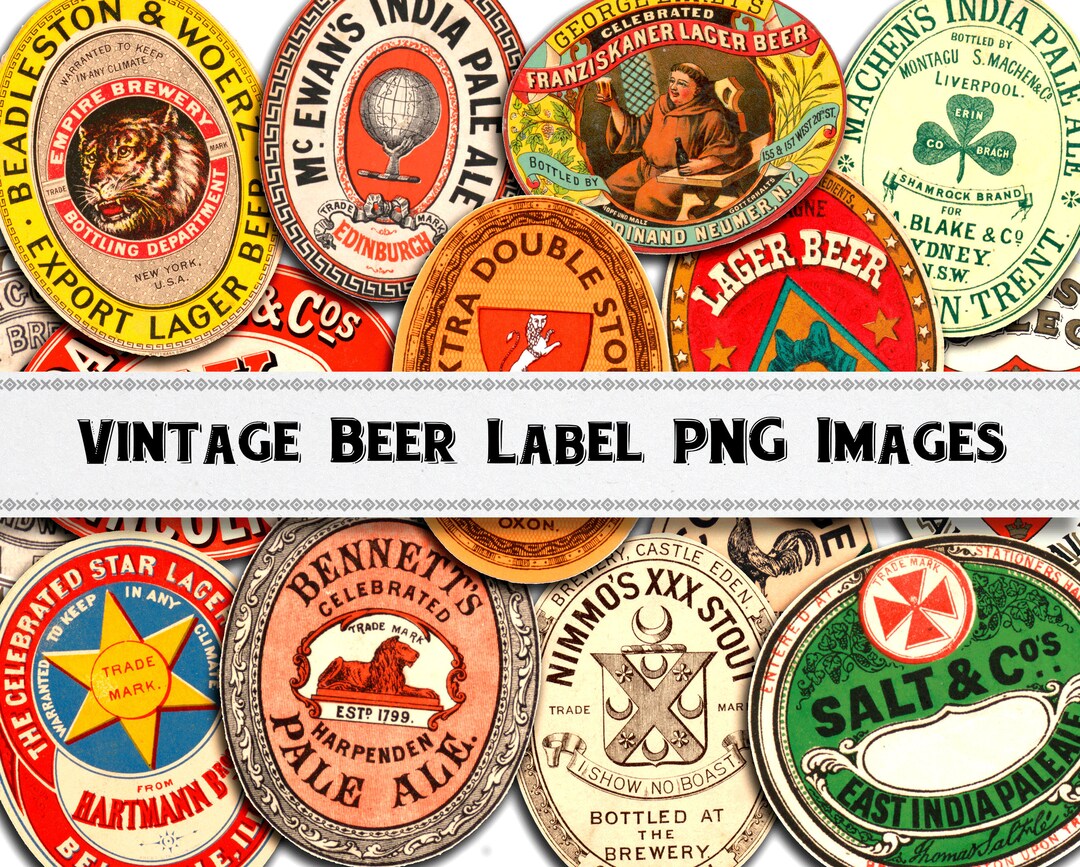 Vintage Beer Label PNG Images / Digital Download / Commercial - Etsy
