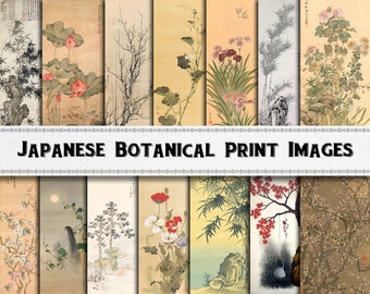 Vintage Japanese Botanical Painting Images / Digital Download / Commercial Use / Clipart / High Resolution