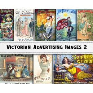 Viktorianische Werbung Bilder Set 2 / Digital Download / Kommerzielle Nutzung / Viktorianische Ephemera