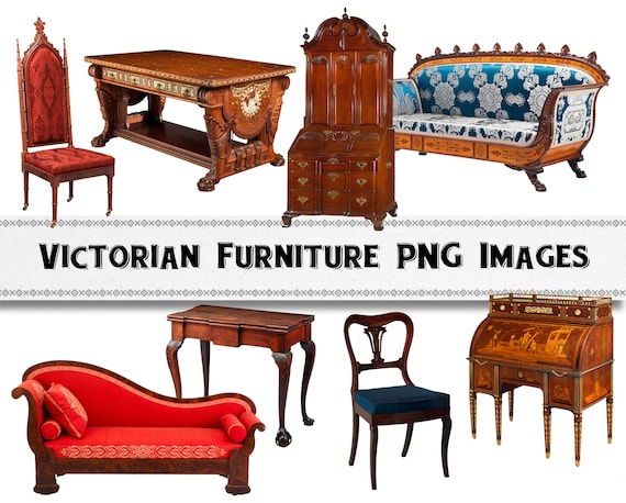 Victorian Furniture PNG Images Digital Download Commercial Use