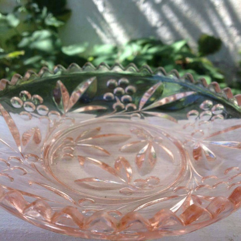 Glasschale Art Deco Alt Rose Flower 40 S Glass Bowl Jewellery Box Antik Interiordesign Slowdesign Home