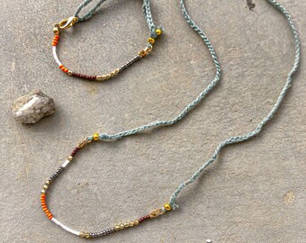 Karmafree Kette Perlen Collage art slowfashion Boheme Boho vintage jewelryart Frauen Armband eco nachhaltig