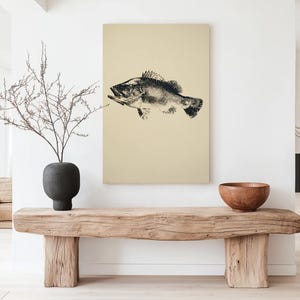 Snapper Wall Art Printable | Gyotaku Fish Print | Japanese Ink Art | Instant Download
