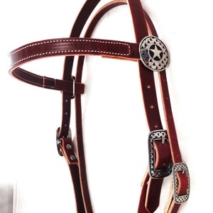 Burgundy Harness Headstall Western Browband Horse Jeremiah Watt Rasp Stainless Steel Buckles Conchos West Coast Tack Water Ties