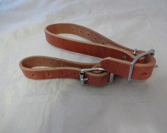 EST Leather Breast Collar Replacement Tugs - Antiqued Brown, 1" Wide (Pair)