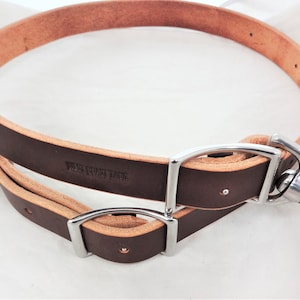 New Rich Brown Harness Leather Tie Down Strap Western Horse Tack 1&quot;  Rodeo Tiedown Stainless Steel Snaps Conway Buckles Options