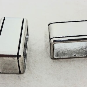 New Jeremiah Watt Buckle Loop Keeper Pair Smooth Grooved  Stainless Steel Western Horse Hardware Headstall