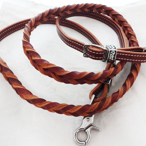 Blood Knot Leather Reins