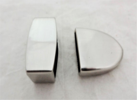 Brushed Nickel Metal Western Belt Buckle Loop Tip 2 Piece Set Utility Work Horse Shiny Horse Tack
