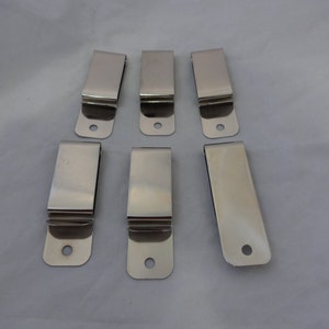 Lote de 6 clips metálicos para cinturón de billetera y funda para teléfono, NP Hardware Leather Craft, nuevo