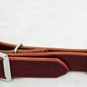 Burgundy Latigo Leather Roper Center Tug Breast Collar Replacement Western Horse Tack Stainless Steel