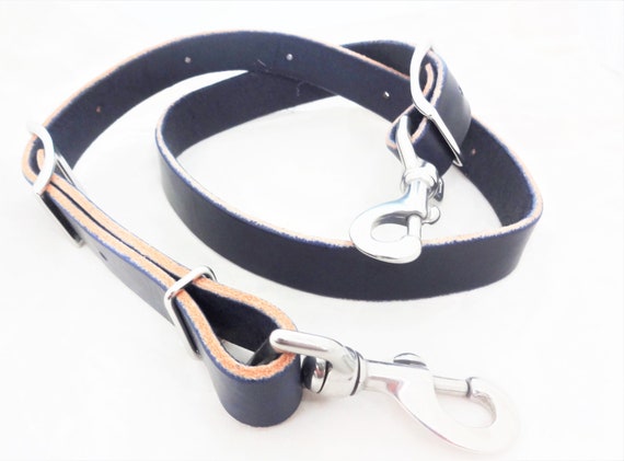 New Navy Blue Harness Leather Tie Down Strap Western Horse Etsy