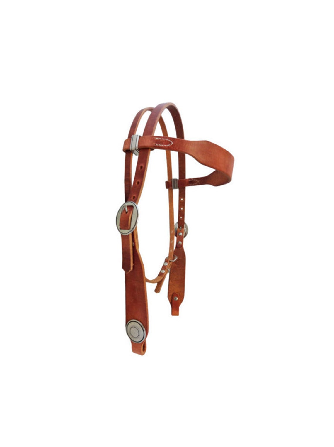 West Coast Tack Leather Headstall Hermann Oak Harness Western Etsy