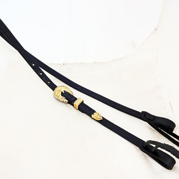 Bosal Hanger Hackamore Black Harness Leather Hansen Yuma Berry Brass Buckle Strap Water Ties Western Horse Tack