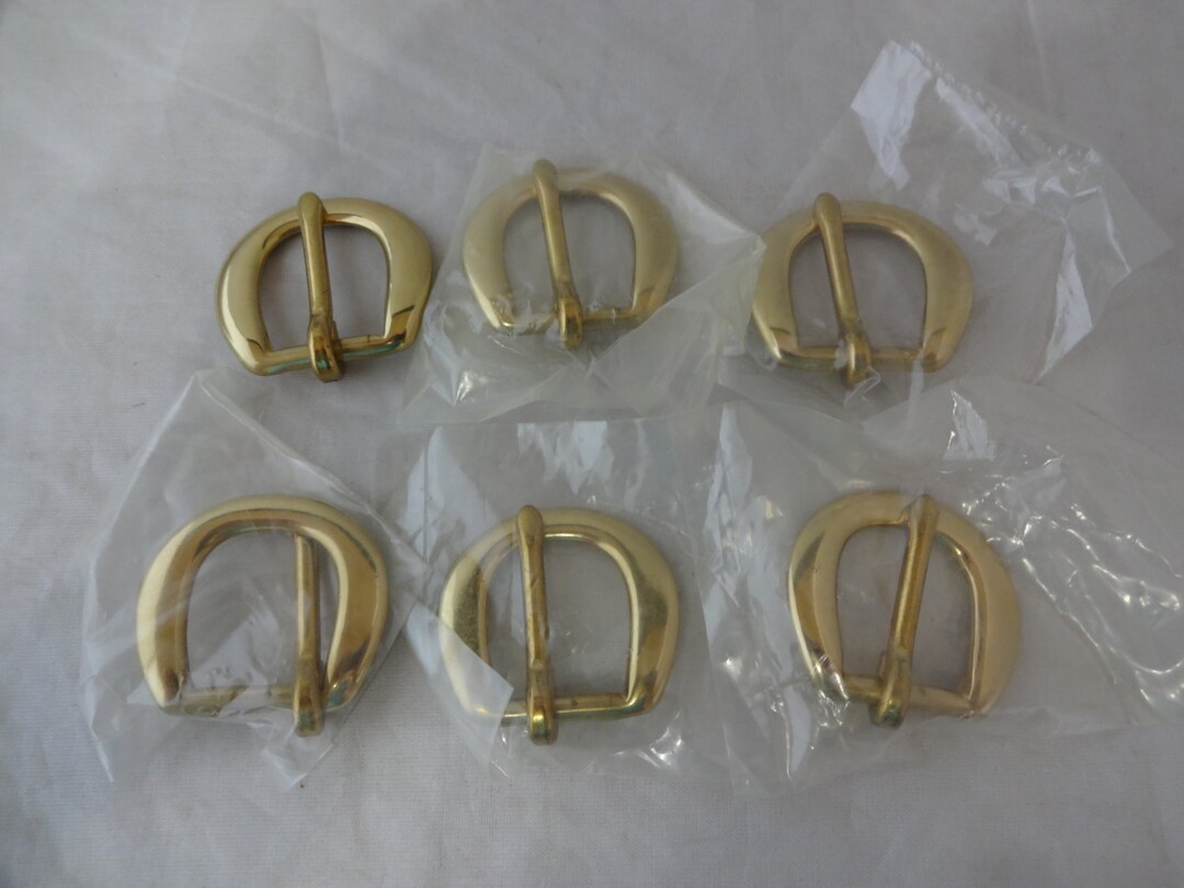 Lot of 6 Solid Brass Traditional Buckles Horse Tack Belt Etsy
