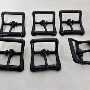 Black Metal Roller Buckles Lot of 6 Sizes Leathercraft Repair Horse Tack Western