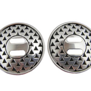 New Pair Jeremiah Watt Rasp Slotted Conchos Western Hardware Horse Headstall Buckaroo Biker
