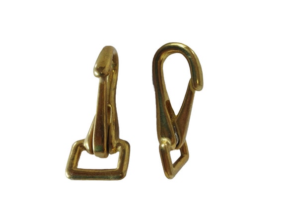 Pair Solid Brass Snaps Square End Flat Back Rein Halter New Hardware Horse  Tack Leads