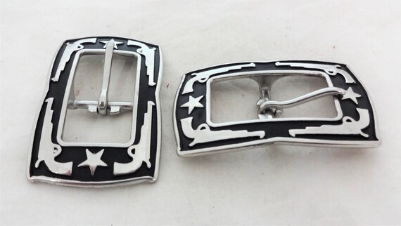 Jeremiah Watt Pistol Packin Center Bar Buckle Keeper Set Belt Six Guns Loops